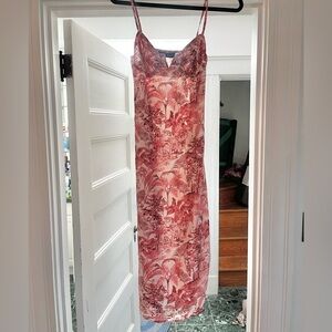 Cider Red and White Patterned Dress